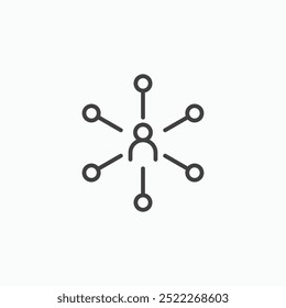 Stakeholdersline in Thin line black color. flat simple vector symbols illustration.