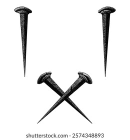 stakes hand drawing vector isolated on white background.