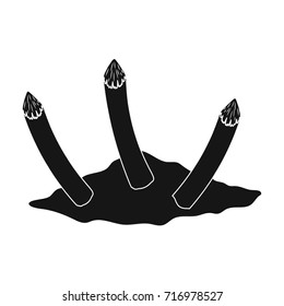 Stakes, single icon in black style.Stakes, vector symbol stock illustration web.