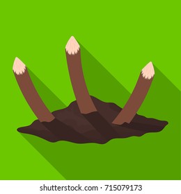 Stakes, single icon in flat style.Stakes, vector symbol stock illustration web.