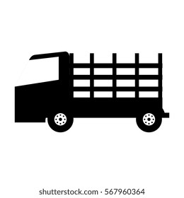 Stakes truck isolated icon