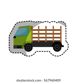 Stakes truck isolated icon
