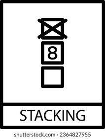 Staking with black frame isolated on white background. Staking symbol. Label vector illustration