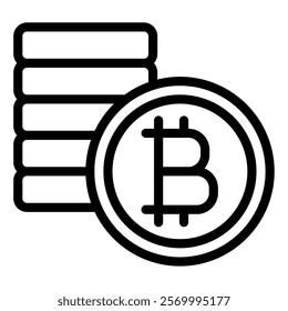 Staking Crypto and Blockchain icon illustration