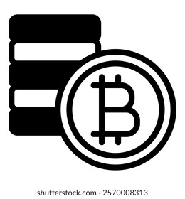 Staking Crypto and Blockchain icon illustration