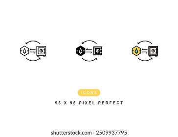 Ícone de gravação. Ilustração Gráfica De Pictograma À Prova De Criptografia. Ícone de Linha Simples Isolado para Infográfico, Aplicativo e Botão da Web.