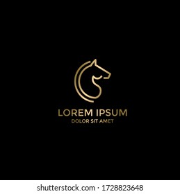 plantilla de logotipo postal Premium Vector, vector de diseño de logotipo de caballo.