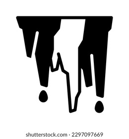 Stalactite icon set style collection