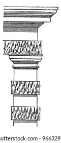 Stalactite, vintage engraved illustration. Dictionary of words and things - Larive and Fleury - 1895.