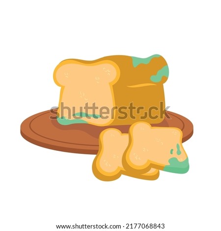 stale bread on a cutting board