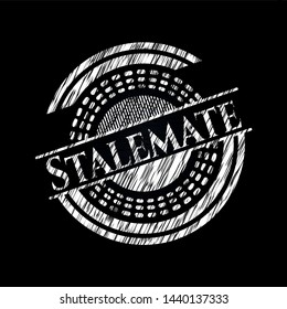 Stalemate chalk emblem. Vector Illustration. Detailed.