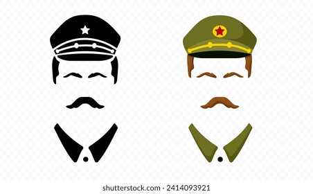 Stalin Joseph Ussr leader icon. Historical person silhouette vector portrait