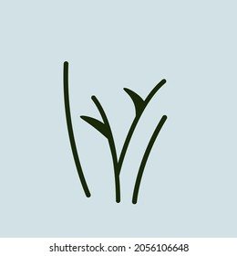 Stalk leaf and twig vector design