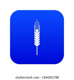 Stalk of ripe barley icon digital blue for any design isolated on white vector illustration
