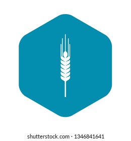 Stalk of ripe barley icon in simple style isolated vector illustration