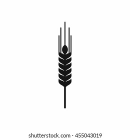 Stalk of ripe barley icon in simple style isolated vector illustration