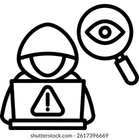 Stalking Icon Line Vector Illustration