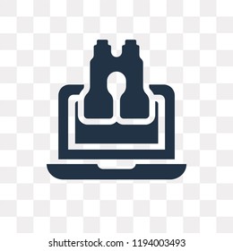 Stalking vector icon isolated on transparent background, Stalking transparency concept can be used web and mobile