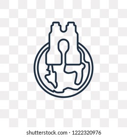 Stalking vector outline icon isolated on transparent background, high quality linear Stalking transparency concept can be used web and mobile