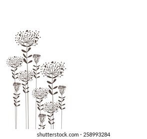 Stalks black background