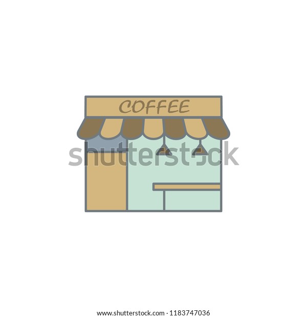 stall of coffee colored icon. Element of\
colored coffee icon for mobile concept and web apps. Color stall of\
coffee icon can be used for web and\
mobile