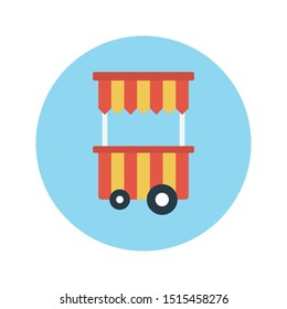 stall glyph flat vector icon
