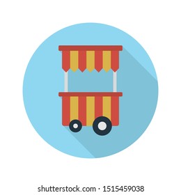 stall glyph flat vector icon