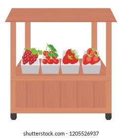
A stall having berries conceptualizing berries shop 
