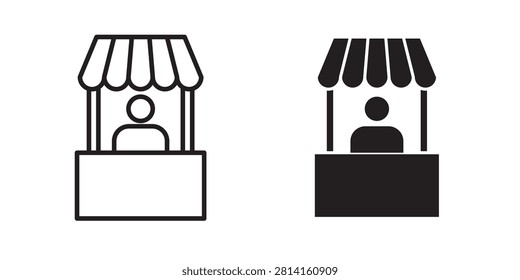 Stall icon flat pictogram series..