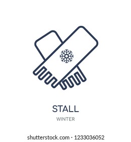 Stall icon. Stall linear symbol design from winter collection. Simple outline element vector illustration on white background