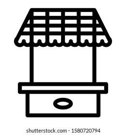 stall icon outline vector design