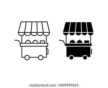 Stall Icon Set. Vector Illustration