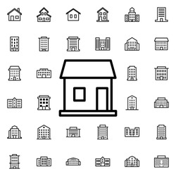 Stall icon. Universal set of buildings for website design and development, app development