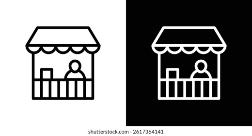 Stall icon. vector illustration, pictogram isolated. editable