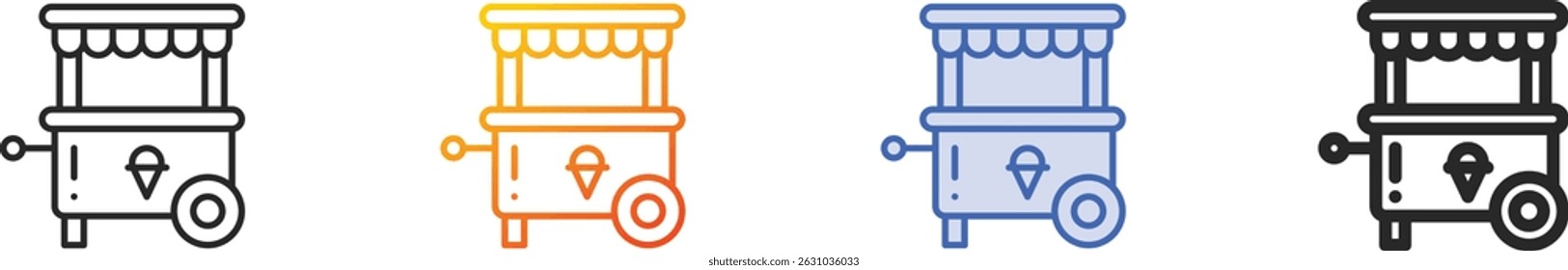 Icono de la instalación. Diseño lineal delgado, degradado, trazo azul y estilo audaz aislado sobre fondo blanco