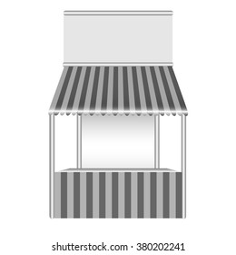  Stall / kiosk vector illustration. Ready for your design.