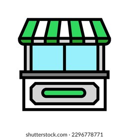 stall store color icon vector. stall store sign. isolated symbol illustration