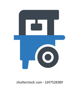 stall vector glyph color icon 
