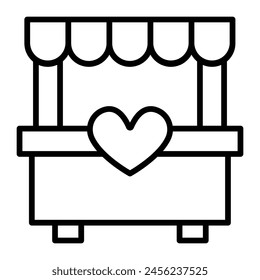 Stall Vector Line Icon Design