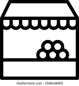 stall vector thin line icon