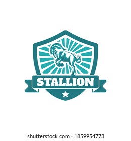 Stallion horse logo template design