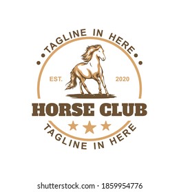 Stallion horse logo template design