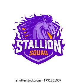 Stallion Mascot Esports Vector Illustration