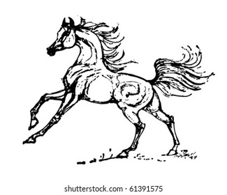 Stallion - Retro Clip Art