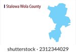 Stalowa Wola County map, In Poland, White background. Perfect for Business concepts, backgrounds, backdrop, chart, label, sticker, banner, and wallpapers, Political Map
