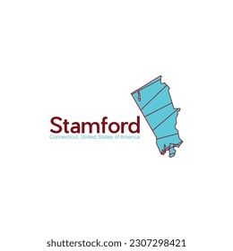 Stamford Connecticut City Modern Geometric Creative Design