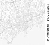 Stamford, Connecticut, USA, bright outlined vector map with bigger and minor roads and steets created for infographic backgrounds.