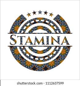 Stamina arabesque emblem. arabic decoration.
