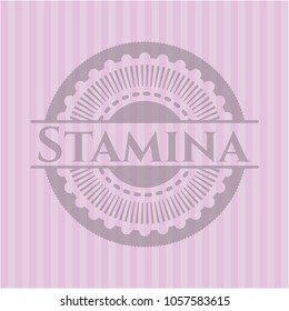        Stamina badge with pink background
