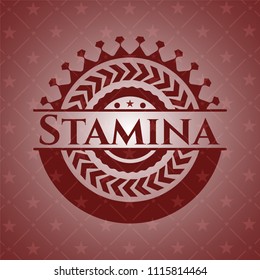 Stamina badge with red background